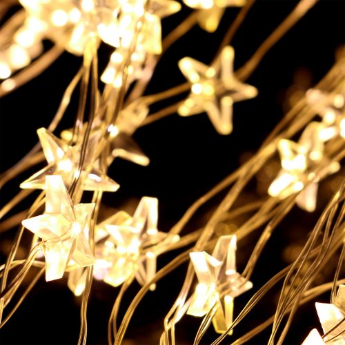 Floristik24 Estrela do feixe de luz LED para fora de 320 1m prata / branco quente