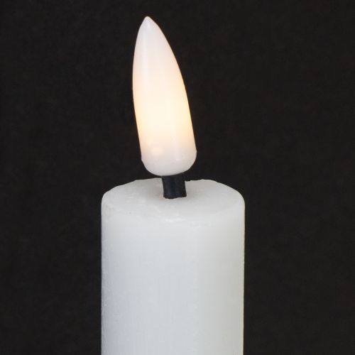 Floristik24 Velas LED velas cônicas brancas cera branca quente 24,5 cm 2 peças