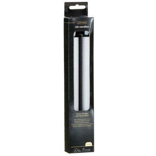 Itens Velas LED velas cônicas brancas cera branca quente 24,5 cm 2 peças