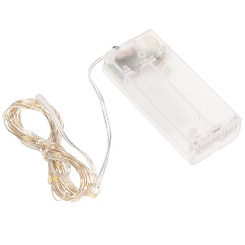 Cordão de luzes LED para uso interno, alimentado por bateria, branco quente, 30 LEDs, 3m, 6 peças | Floristik24.pt