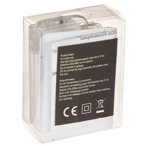 Cordão de luzes LED para uso interno, alimentado por bateria, branco quente, 30 LEDs, 3m, 6 peças | Floristik24.pt