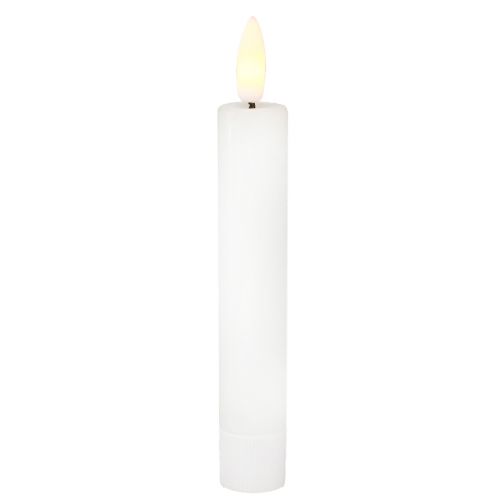 Floristik24 Velas LED com temporizador cera real branca quente 14,5 cm 4 unidades