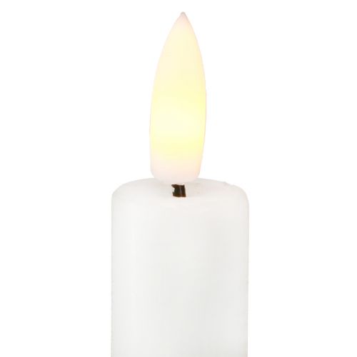 Floristik24 Velas LED com temporizador cera real branca quente 14,5 cm 4 unidades