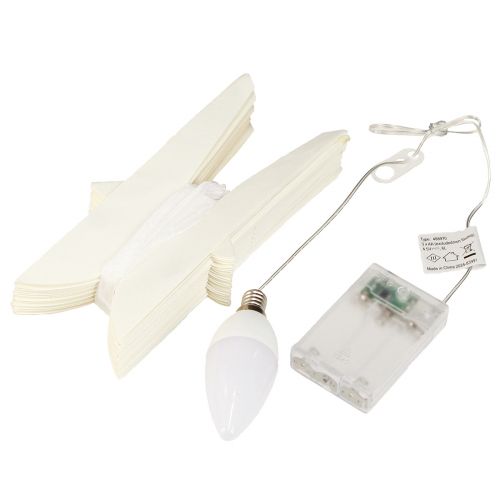 Itens Estrela LED dobrável estrela de papel estrela branca quente Ø40cm