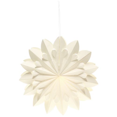 Itens Estrela LED dobrável estrela de papel estrela branca quente Ø40cm