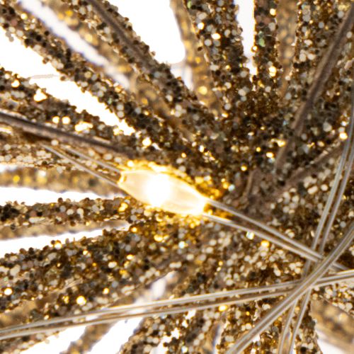 Estrela decorativa de LED feita de arame para pendurar, 20 LEDs, branco quente, para uso interno, 22 cm | Floristik24.pt