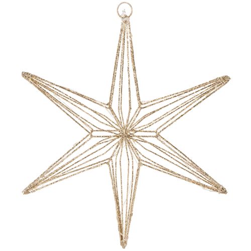 Estrela decorativa de LED feita de arame para pendurar, para uso interno, 32 cm