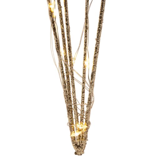 Estrela decorativa de LED feita de arame, decoração suspensa para interiores, 40 LEDs, branco quente, 42 cm | Floristik24.pt
