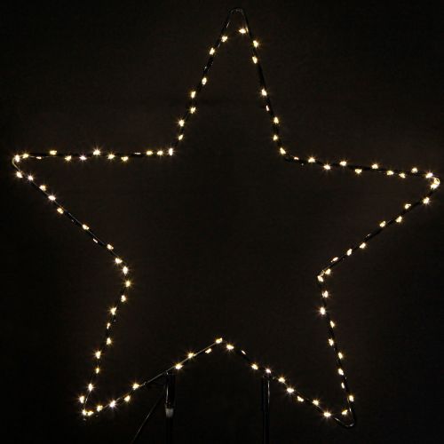 Estrela LED de pé 150 Micro LED branco quente metal Ø58cm
