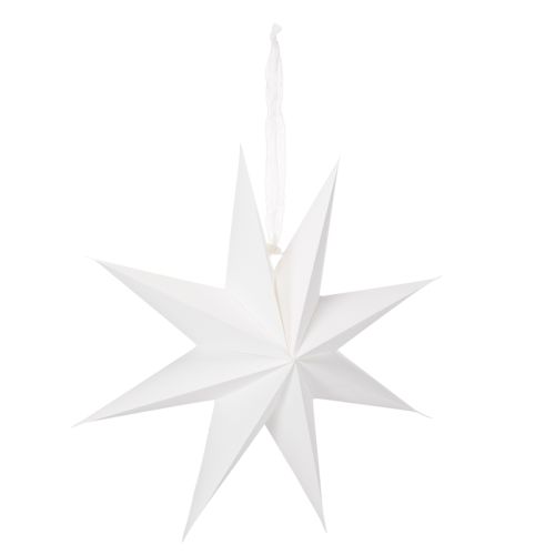 Estrela de LED suspensa com temporizador, branco quente, para uso externo, 38 cm