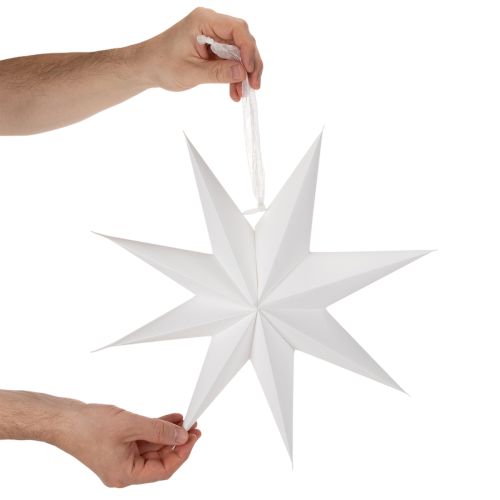 Estrela de LED suspensa com temporizador, branco quente, para uso externo, 38 cm | Floristik24.pt