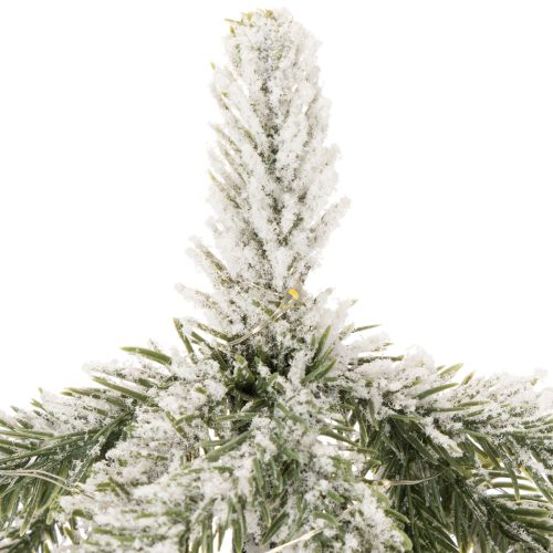 Planta artificial com neve, árvore de Natal LED em saco de juta, funciona a pilhas, para uso interior, 50 cm | Floristik24.pt