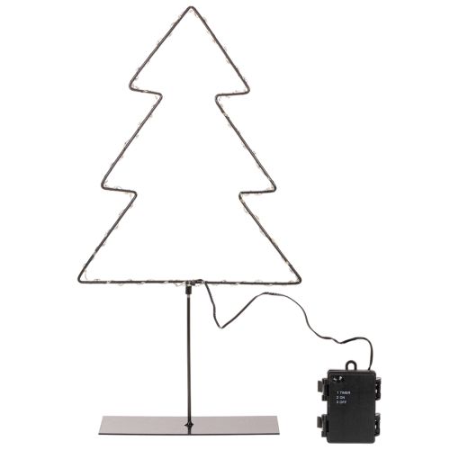 Árvore de Natal LED, alimentada por bateria, decoração de mesa para interiores, 47 cm | Floristik24.pt