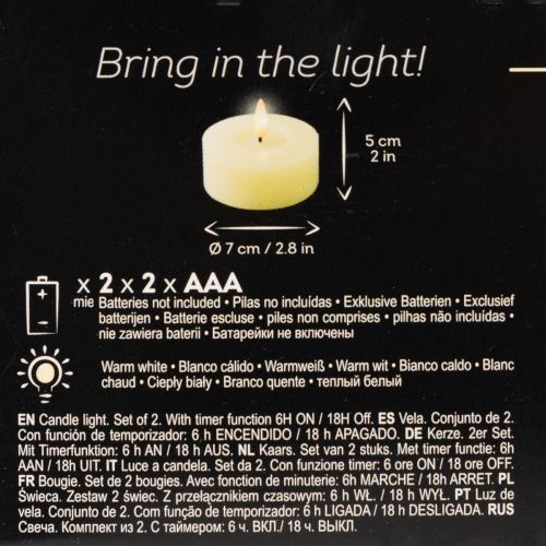 Vela de LED, branco quente,