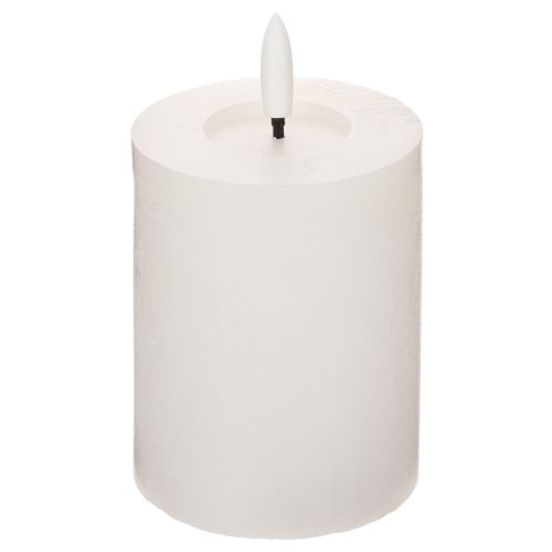 Vela de pilar LED, com efeito de chama tremulante e temporizador, Ø7cm, 12cm