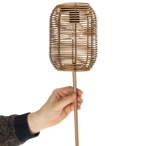 Itens Luminária solar de jardim, estilo rattan, para noites românticas ao ar livre, 86 cm