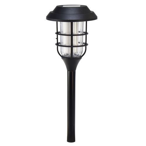 Tocha LED Tocha solar de jardim preta branca quente H42cm