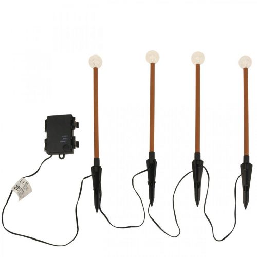 Floristik24 Luzes de jardim LED Luz de barra LED 4 lâmpadas LED H20cm