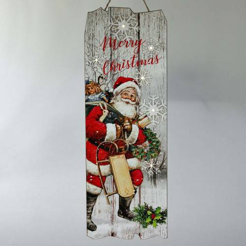 Itens Mural de LED Papai Noel &quot;Feliz Natal&quot; 21 × 60cm para bateria