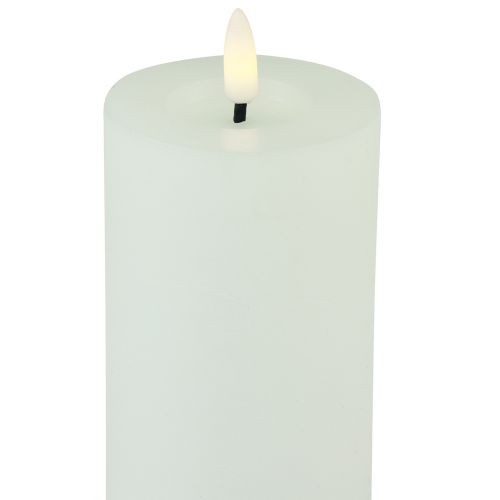 Floristik24 Temporizador de vela LED cera real branco rústico Ø7cm Alt.15cm