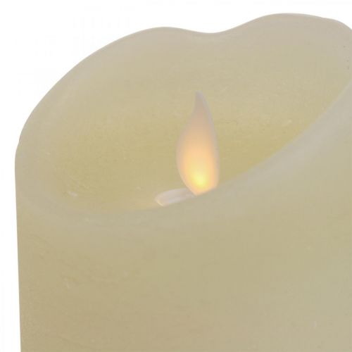 Floristik24 Vela LED vela pilar de cera branco quente Ø7.5cm A10cm