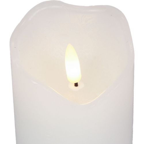 Floristik24 Vela LED com temporizador vela pilar de cera real Ø7cm Alt.9cm