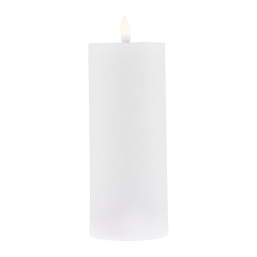 Vela LED com temporizador vela de cera real chama móvel 19cm