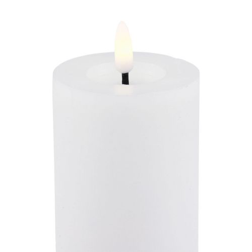 Floristik24 Vela LED com temporizador vela de cera real chama móvel 19cm