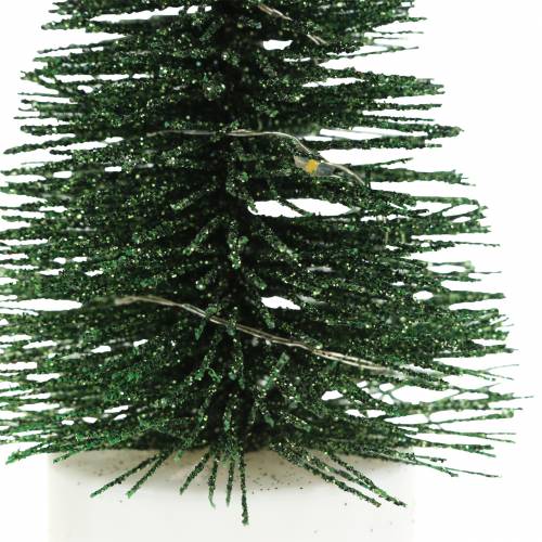 Floristik24 Árvore de Natal LED verde/branco 10cm 3uds