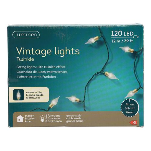 Itens Luzes de fada LED Timer Twinkle Luzes de Natal 12m
