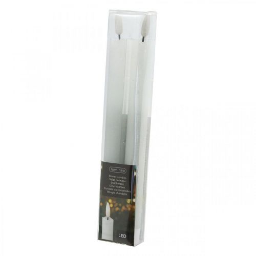 Itens Vela LED vela de mesa de cera branco quente para bateria Ø2cm 24cm 2pcs