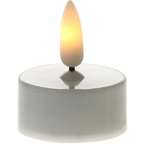 Itens Luzes de chá de LED branco quente Luzes de LED com efeito de chama Velas artificiais Ø3,6 cm Conjunto de 6