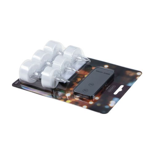 Itens Luzes LED para chá velas para chá com controle remoto Ø3,5cm 6 un