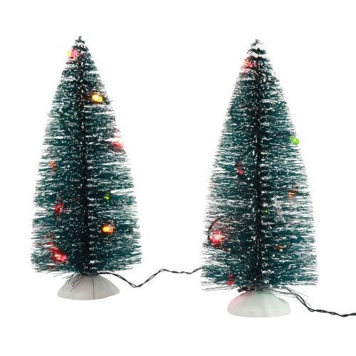 Itens Mini árvore de Natal LED artificial para bateria 16cm 2 unidades