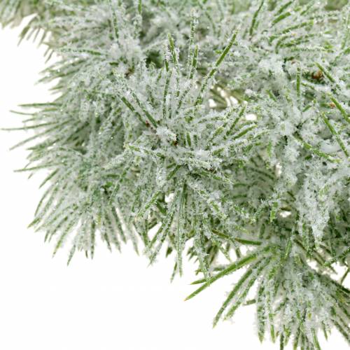 Floristik24 Guirlanda de lariço com glitter e neve 160cm
