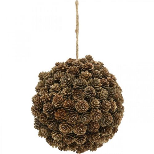 Decoração de bola de cone de larício com cone para pendurar natureza Ø20cm