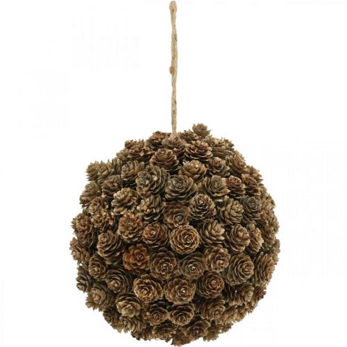 Floristik24 Decoração de bola de cone de larício com cone para pendurar natureza Ø20cm