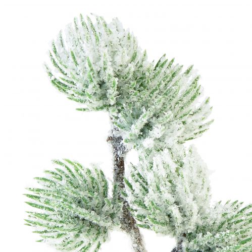 Itens Ramo de larício artificial ramo decorativo verde com neve C25cm