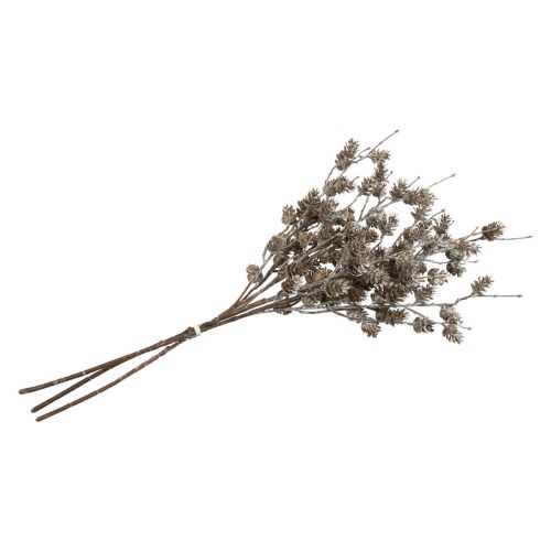 Itens Ramo de larício, ramos decorativos artificiais, cones brancos 52 cm 3 unidades