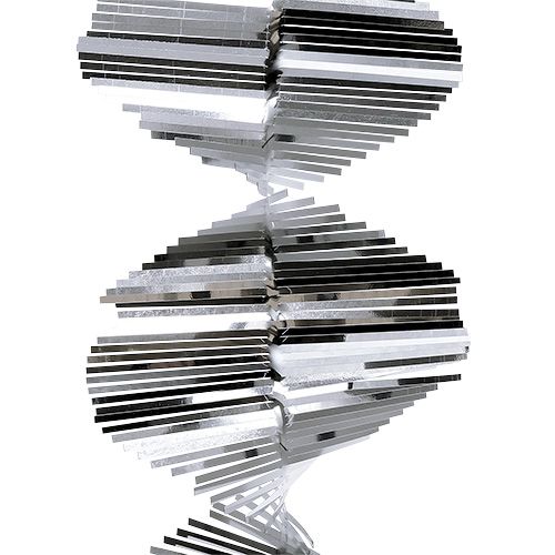 Floristik24 Guirlanda em espiral ouropel 1,5 m de prata