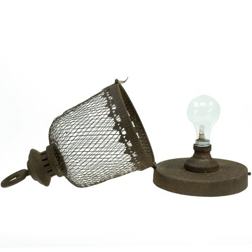 Floristik24 Lâmpada decorativa antiga Ø16cm H29,5cm