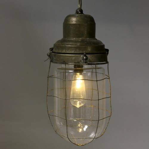 Floristik24 Lâmpada de navio Deco com corrente para pendurar LED Ø13.5cm H29.5cm