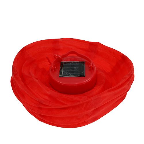 Itens Lampion LED com solar 20cm vermelho