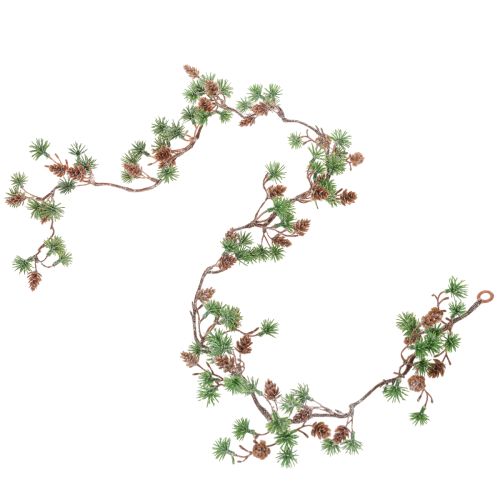 Guirlanda artificial de lariço com pinhas e ramos em forma de agulha, 120 cm | Floristik24.pt