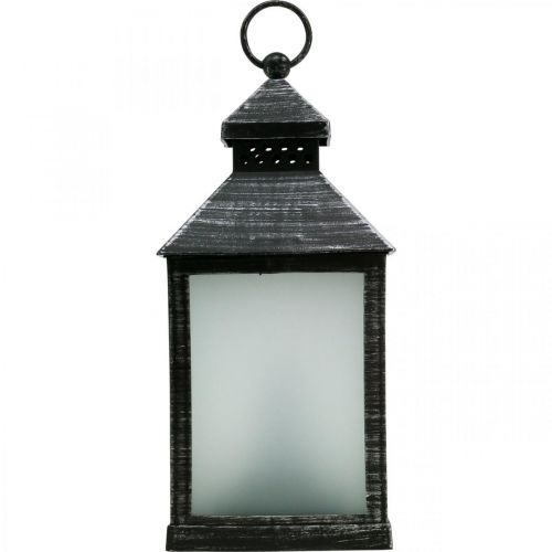Floristik24 Lanterna LED com temporizador Deco Lanterna Vintage Prata H23cm