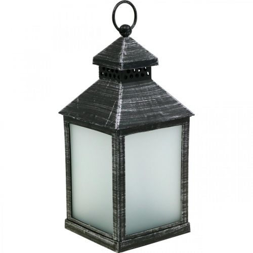 Floristik24 Lanterna LED com temporizador Deco Lanterna Vintage Prata H23cm