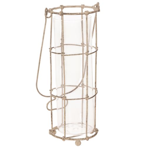 Conjunto de 3 lanternas de jardim em metal, estilo candeeiro de vento, Ø8,5cm A23/18,5/14,5cm. | Floristik24.pt