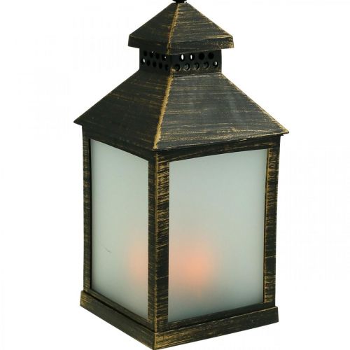 Floristik24 Lanterna LED com temporizador Deco Lanterna Vintage Ouro H23cm