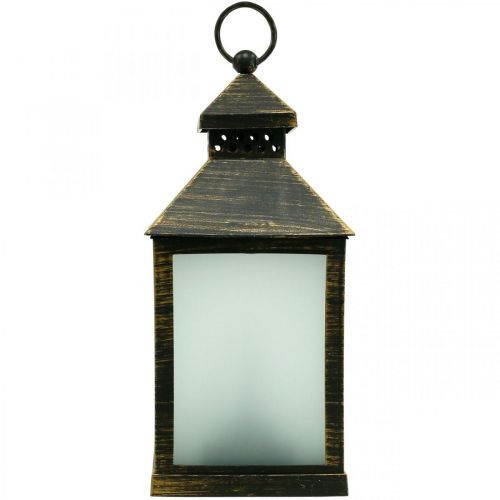 Floristik24 Lanterna LED com temporizador Deco Lanterna Vintage Ouro H23cm