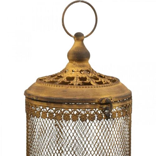 Floristik24 Lanterna com aparência de ferrugem decoração de jardim verão Ø15.5/19.5cm H29/36cm conjunto de 2